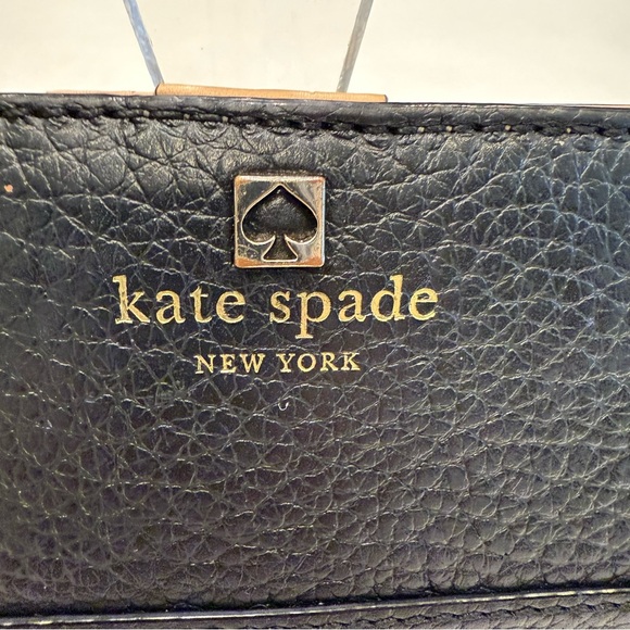 Kate Spade Women’s Bi-fold Long Wallet Black Pebble Leather Excellent! - Picture 3 of 15
